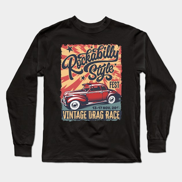 Rockabilly style Long Sleeve T-Shirt by Teefold